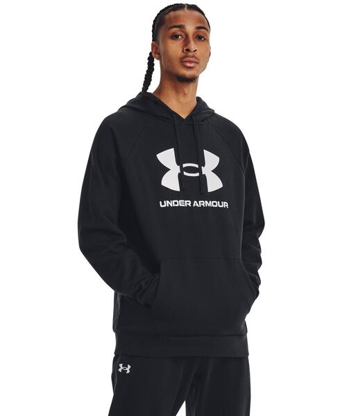 UNDER ARMOUR(アンダーアーマー)の「UAライバルフリース ロゴ フーディー(トレーニング/メンズ)(スウェット・メンズ・ブラック・L/S/M/2XL/XL)」の1枚目の写真