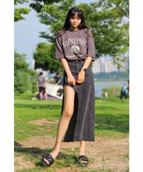 SAINTPAIN（セイントペイン）の「SP グレースフルTシャツ-チャコール（Tシャツ/カットソー・レディース・その他・LARGE/MEDIUM/SMALL/X-LARGE）」の11枚目の写真
