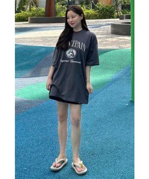SAINTPAIN（セイントペイン）の「SP グレースフルTシャツ-チャコール（Tシャツ/カットソー・レディース・その他・LARGE/MEDIUM/SMALL/X-LARGE）」の9枚目の写真