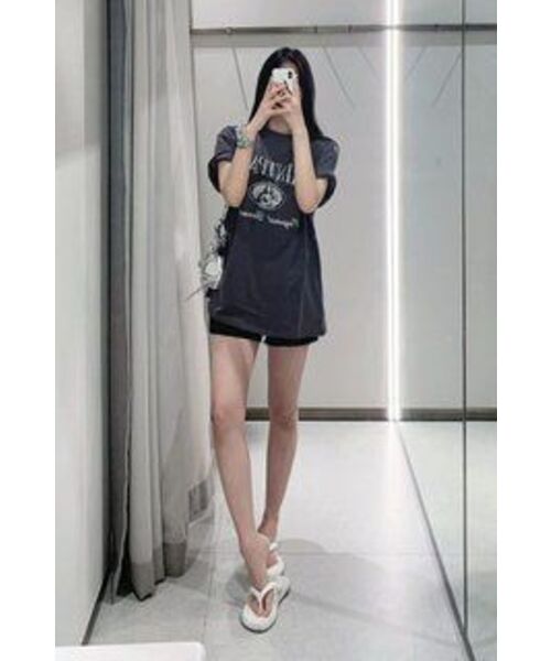 SAINTPAIN（セイントペイン）の「SP グレースフルTシャツ-チャコール（Tシャツ/カットソー・レディース・その他・LARGE/MEDIUM/SMALL/X-LARGE）」の8枚目の写真