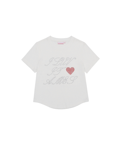 AMESWORLDWIDE(アメスワールドワイド)の「AMES HOTFIX CROP TEE WHITE(Tシャツ/カットソー・レディース・その他・FREE)」の1枚目の写真