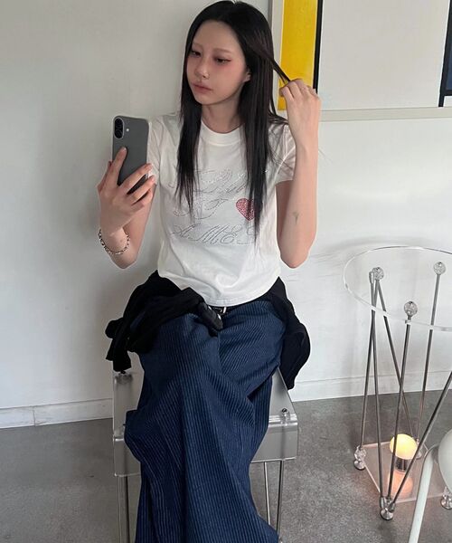 AMESWORLDWIDE(アメスワールドワイド)の「AMES HOTFIX CROP TEE WHITE(Tシャツ/カットソー・レディース・その他・FREE)」の15枚目の写真