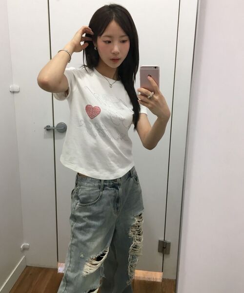 AMESWORLDWIDE(アメスワールドワイド)の「AMES HOTFIX CROP TEE WHITE(Tシャツ/カットソー・レディース・その他・FREE)」の13枚目の写真