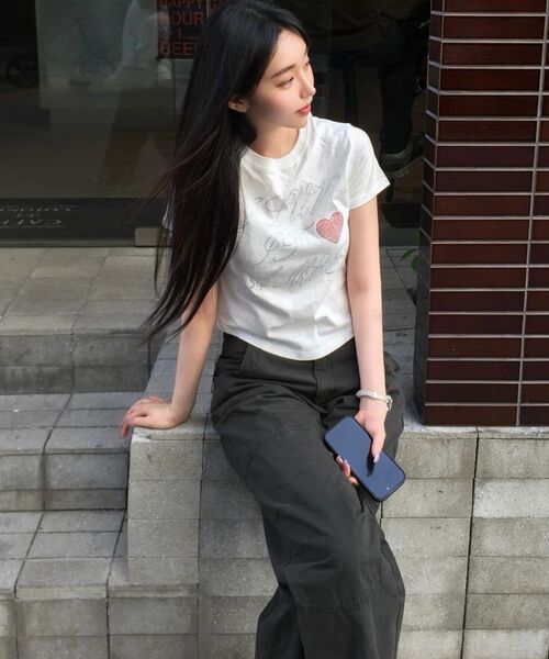 AMESWORLDWIDE(アメスワールドワイド)の「AMES HOTFIX CROP TEE WHITE(Tシャツ/カットソー・レディース・その他・FREE)」の12枚目の写真