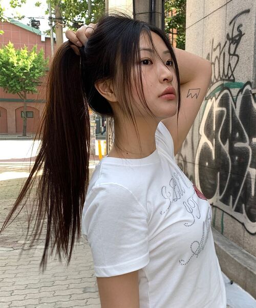 AMESWORLDWIDE(アメスワールドワイド)の「AMES HOTFIX CROP TEE WHITE(Tシャツ/カットソー・レディース・その他・FREE)」の7枚目の写真