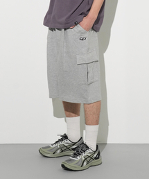 CAMEL WORK（キャメルワーク）の「ロゴバミューダカーゴスウェットパンツ（グレー）（その他パンツ）」