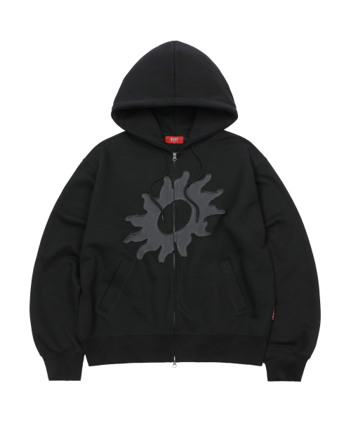 S'EST(エスイーエスティー)の「Solaris Applique Hoodie Zip Up Black(パーカー・メンズ・その他・LARGE/MEDIUM/SMALL)」の1枚目の写真