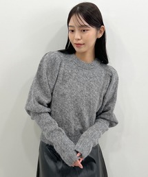 パフスリーブ」に該当するトップス（グレー/灰色系）ファッション通販