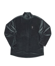 A NOTHING（アナッシング）の「DROP-SHOULDER VELVET TURTLE-NECK TEE (Charcoal)（Tシャツ/カットソー）」