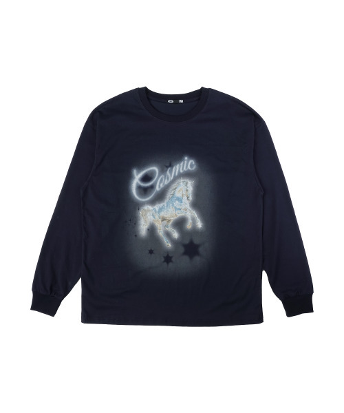 ERTR（イーアールティーアール）の「[ERTR x ニードル]コズミックホース L/S Tシャツ (ネイビー)（Tシャツ/カットソー・レディース・その他・MEDIUM/LARGE）」の3枚目の写真