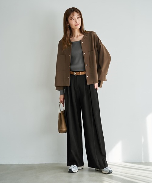 STYLE DELI（スタイルデリ）の「２タック幅広ブラックワイドパンツ（その他パンツ・レディース・ブラック・MEDIUM/SMALL/LARGE）」の12枚目の写真