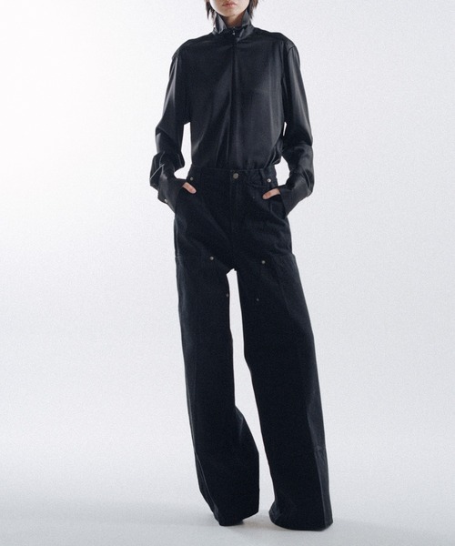 KEISUKEYOSHIDA（ケイスケヨシダ）の「Double Knee Denim Pants（デニムパンツ・レディース・ブラック/グレー/インディゴブルー・M/S）」の2枚目の写真