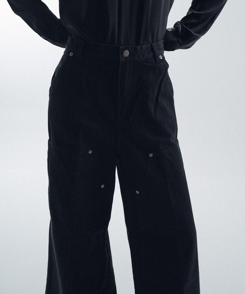 KEISUKEYOSHIDA（ケイスケヨシダ）の「Double Knee Denim Pants（デニムパンツ・レディース・ブラック/グレー/インディゴブルー・M/S）」の8枚目の写真