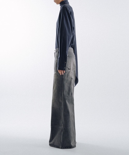 KEISUKEYOSHIDA（ケイスケヨシダ）の「Double Knee Denim Pants（デニムパンツ・レディース・ブラック/グレー/インディゴブルー・M/S）」の10枚目の写真