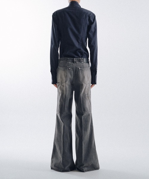 KEISUKEYOSHIDA（ケイスケヨシダ）の「Double Knee Denim Pants（デニムパンツ・レディース・ブラック/グレー/インディゴブルー・M/S）」の11枚目の写真