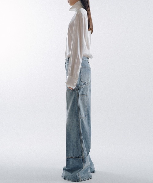 KEISUKEYOSHIDA（ケイスケヨシダ）の「Double Knee Denim Pants（デニムパンツ・レディース・ブラック/グレー/インディゴブルー・M/S）」の13枚目の写真