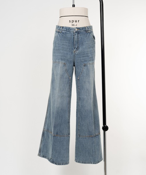KEISUKEYOSHIDA（ケイスケヨシダ）の「Double Knee Denim Pants（デニムパンツ・レディース・ブラック/グレー/インディゴブルー・M/S）」の20枚目の写真