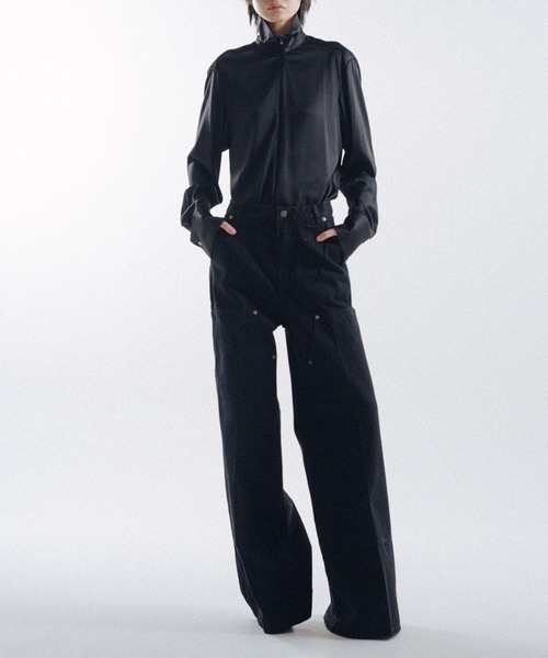 KEISUKEYOSHIDA（ケイスケヨシダ）の「Double Knee Denim Pants（デニムパンツ・レディース・ブラック/グレー/インディゴブルー・M/S）」の5枚目の写真