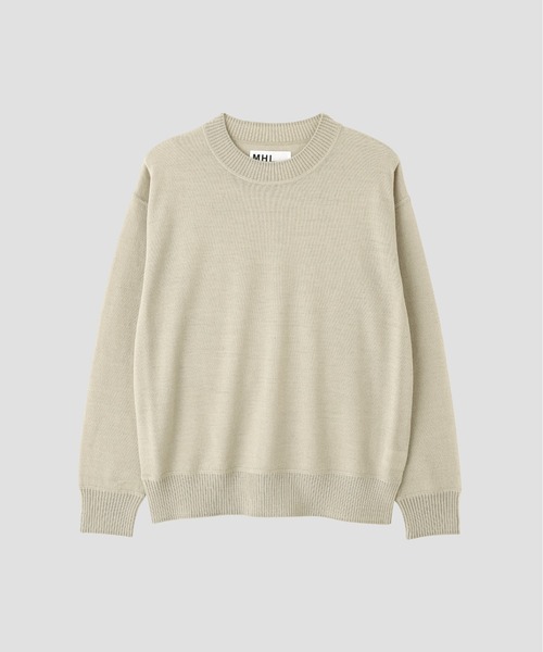 MHL.（エムエイチエル）の「ASH WOOL KNITWEAR（ニット/セーター・メンズ・グレー系その他4/グリーン系その他6・LARGE/MEDIUM）」の8枚目の写真