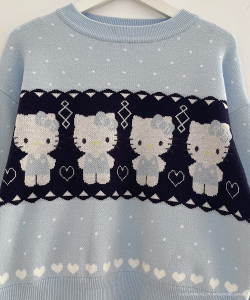 sanrio(サンリオ)の「【HELLO KITTY】NORDIC KNIT(ニット/セーター・レディース・ピンク/レッド/ブルー・FREE)」の22枚目の写真