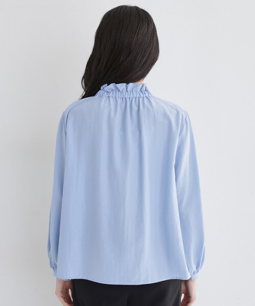 THE SHOP TK （ザ ショップ ティーケー ）の「【通勤・セレモニー】ギャザーリボンタイブラウス（シャツ/ブラウス・レディース・アイボリー/ライトブルー・12/13）」の13枚目の写真