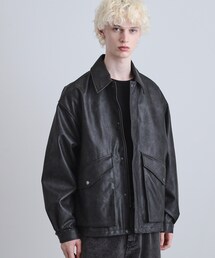 tk.TAKEO KIKUCHI | シンセティックレザーフライトジャケット(ブルゾン)