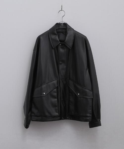 シンセティックレザーフライトジャケット