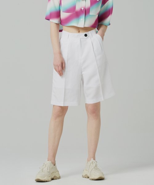 RALMODE(ラルモード)の「リネンバミューダパンツ_ホワイト(その他パンツ・レディース・その他・MEDIUM/SMALL)」の2枚目の写真