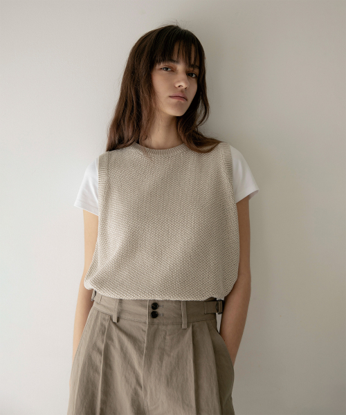 ANOTHER OFFICE WOMEN(アナザー オフィス ウーマン)の「w. Paper Tencel Vest (Linen)(ベスト・レディース・その他・FREE)」の2枚目の写真