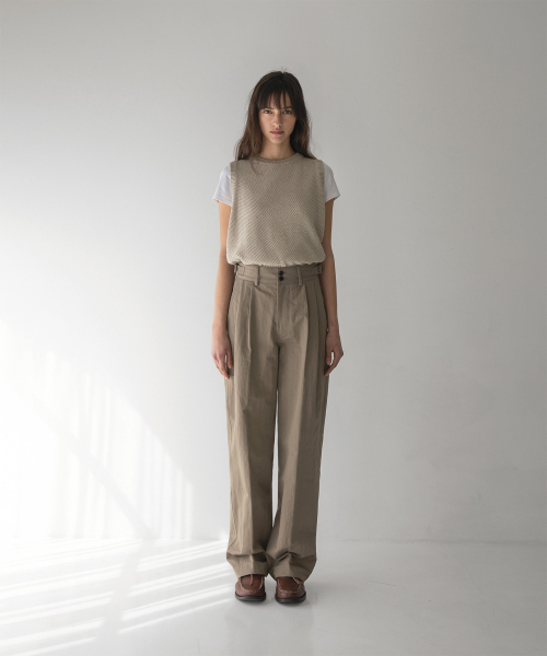 ANOTHER OFFICE WOMEN(アナザー オフィス ウーマン)の「w. Paper Tencel Vest (Linen)(ベスト・レディース・その他・FREE)」の3枚目の写真