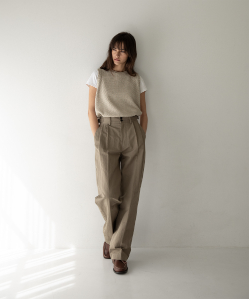 ANOTHER OFFICE WOMEN(アナザー オフィス ウーマン)の「w. Paper Tencel Vest (Linen)(ベスト・レディース・その他・FREE)」の5枚目の写真