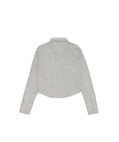 SYNERJYN(シナジン)の「FARMER CHECK SHIRT IVORY(シャツ/ブラウス・レディース・その他・SMALL/MEDIUM)」の2枚目の写真