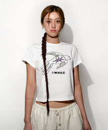 WHILE（ワイル）の「フリーバードウーマンTシャツ（WHITE）（Tシャツ/カットソー）」