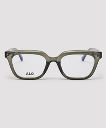 ALO EYEWEAR（アロアイウェア）の「[Essential] AL5504 1313G ジャクリーンスクエアカーキ眼鏡フレーム（メガネ）」