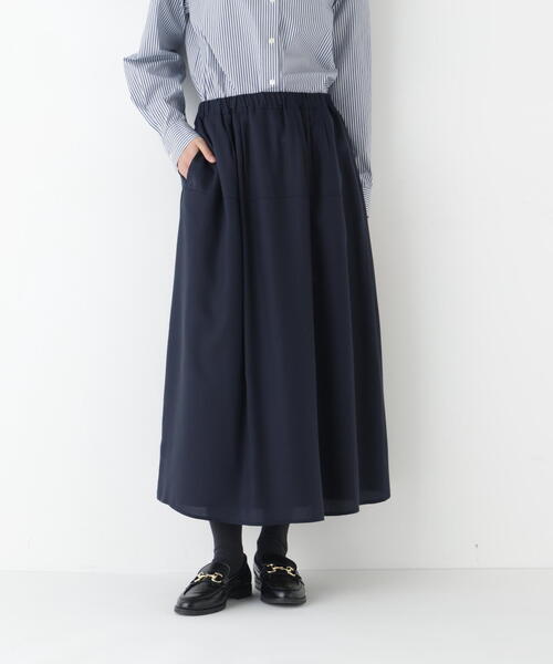 ヒューマンウーマン（human woman）/◆変形ドットタックギャザースカート ◇変形ドットタックギャザースカート（スカート）｜human woman