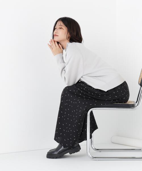 human woman(ヒューマンウーマン)の「◆【ウォッシャブル】変形ドットタックギャザースカート(スカート・レディース・ブラック系その他3/ネイビー・MEDIUM)」の18枚目の写真