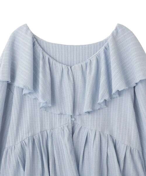 earth music&ecology（アースミュージックアンドエコロジー）の「【2026SS】ラッフルカラーカットブラウス（シャツ/ブラウス・レディース・アイボリー/サックスブルー/ブラック/ブラウン系その他4・FREE）」の15枚目の写真