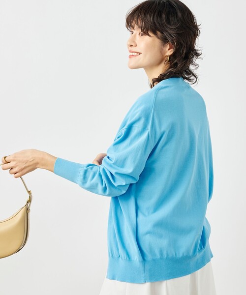 NOLLEY’S(ノーリーズ)の「《手洗い可能》ベストドッキングVネックカーディガン(カーディガン/ボレロ・レディース・オフホワイト/ブラック/ブルー・38)」の20枚目の写真