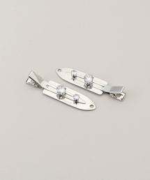 IENA | HEYEP/ヘイップ Rhinestone Flat Hair Clips-2 Piece ヘアクリップ HP8924(バレッタ/ヘアクリップ)