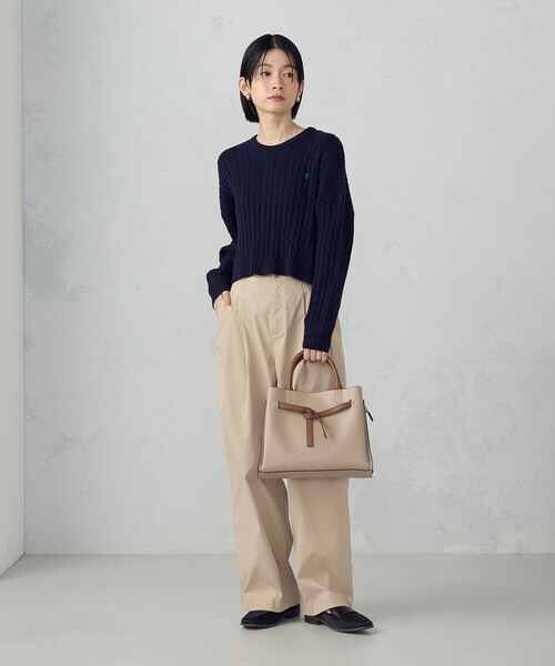 MONO　COMME CA（モノコムサ）の「リボンあおりトートバッグ（トートバッグ・レディース・ベージュ/ブラック/グレー・FREE）」の20枚目の写真