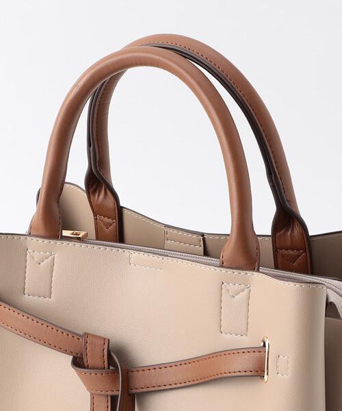 MONO　COMME CA（モノコムサ）の「リボンあおりトートバッグ（トートバッグ・レディース・ベージュ/ブラック/グレー・FREE）」の5枚目の写真