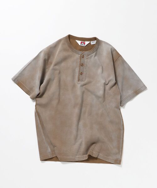 BEN DAVIS(ベンデイビス)の「【BEN DAVIS(ベンデイビス)】CLASSIC S/S HENLEY / Tシャツ ヘンリーネック 無地 シンプル ユニセックス 加工(Tシャツ/カットソー・メンズ・ブラック/ネイビー/ベージュ系その他3/ホワイト・LARGE/MEDIUM/X-LARGE)」の3枚目の写真