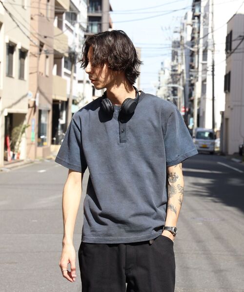 BEN DAVIS(ベンデイビス)の「【BEN DAVIS(ベンデイビス)】CLASSIC S/S HENLEY / Tシャツ ヘンリーネック 無地 シンプル ユニセックス 加工(Tシャツ/カットソー・メンズ・ブラック/ネイビー/ベージュ系その他3/ホワイト・LARGE/MEDIUM/X-LARGE)」の6枚目の写真