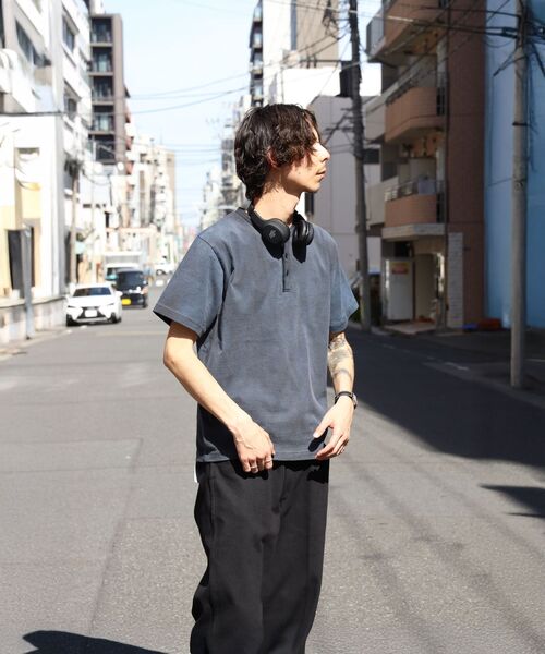 BEN DAVIS(ベンデイビス)の「【BEN DAVIS(ベンデイビス)】CLASSIC S/S HENLEY / Tシャツ ヘンリーネック 無地 シンプル ユニセックス 加工(Tシャツ/カットソー・メンズ・ブラック/ネイビー/ベージュ系その他3/ホワイト・LARGE/MEDIUM/X-LARGE)」の7枚目の写真