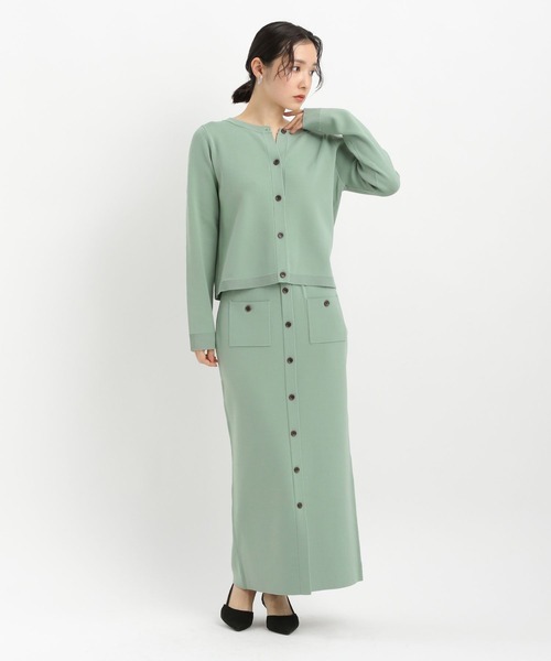 Andemiu（アンデミュウ）の「2WAYニットセットアップ638450（ワンピース・レディース・ネイビー/グリーン・FREE）」の3枚目の写真