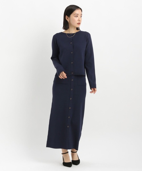 Andemiu（アンデミュウ）の「2WAYニットセットアップ638450（ワンピース・レディース・ネイビー/グリーン・FREE）」の4枚目の写真