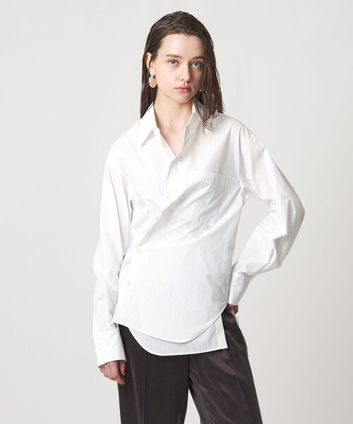 ASTRAET（アストラット）の「＜ASTRAET＞カシュクール レギュラーカラーシャツ（シャツ/ブラウス・レディース・ホワイト・FREE）」の2枚目の写真