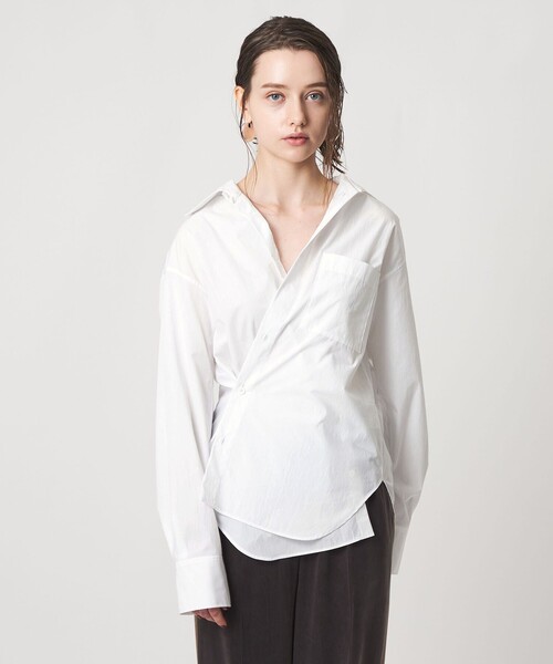 ASTRAET（アストラット）の「＜ASTRAET＞カシュクール レギュラーカラーシャツ（シャツ/ブラウス・レディース・ホワイト・FREE）」の3枚目の写真