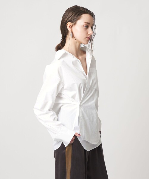 ASTRAET（アストラット）の「＜ASTRAET＞カシュクール レギュラーカラーシャツ（シャツ/ブラウス・レディース・ホワイト・FREE）」の4枚目の写真