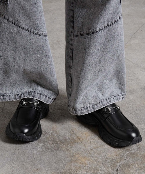SERACE(セラス)の「【SERACE】High sole bit sneaker loafers / ハイソールビットスニーカーローファー(ローファー・メンズ・ブラック・M/S/L)」の4枚目の写真